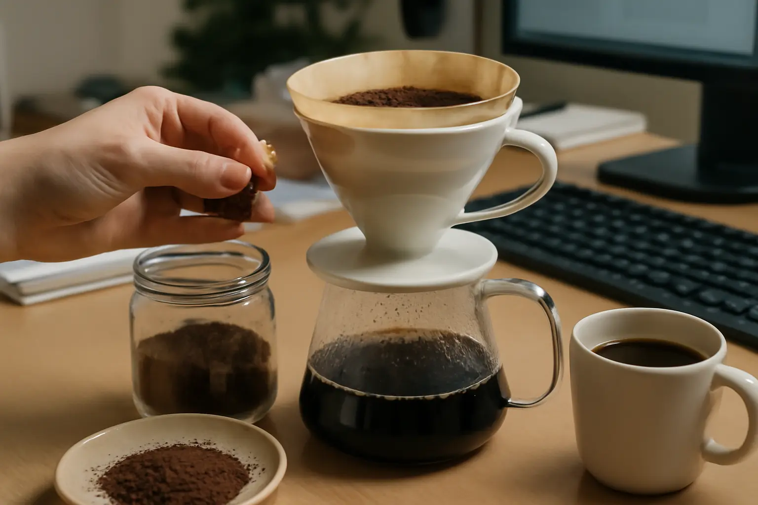 Ein stabiler Mahlgrad schützt dich vor bitterem oder dünnem Bürokaffee – array