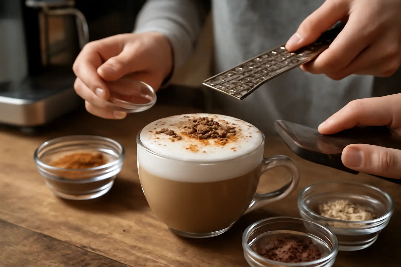 Kreative Toppings und Gewürze erhöhen die Individualität und Vielfalt des Cappuccinos – cappuccino zubereitung perfekt