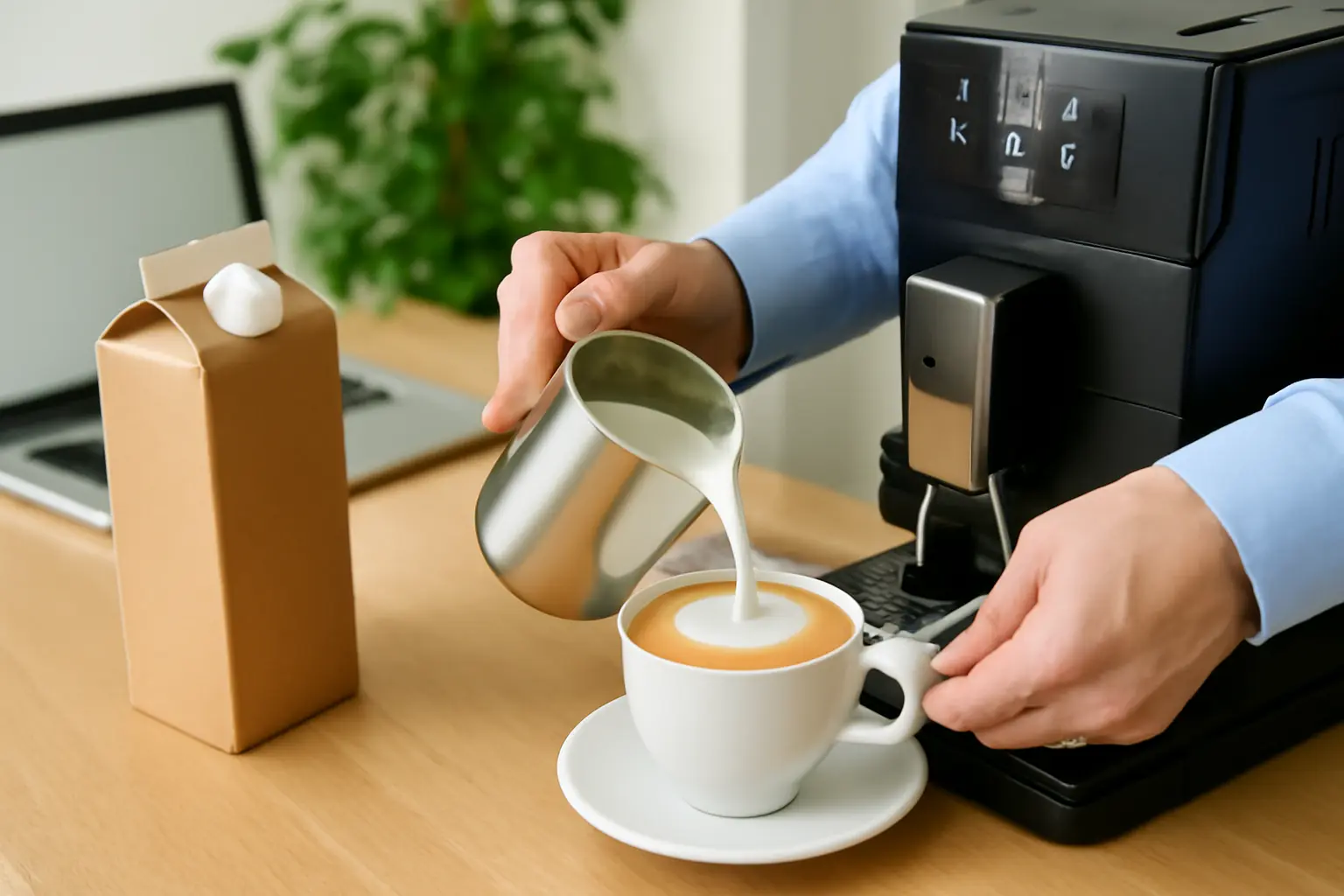 Nachhaltigkeitsaspekte der Milch- und Kaffeeauswahl im Büroeinsatz – cappuccino zubereitung perfekt