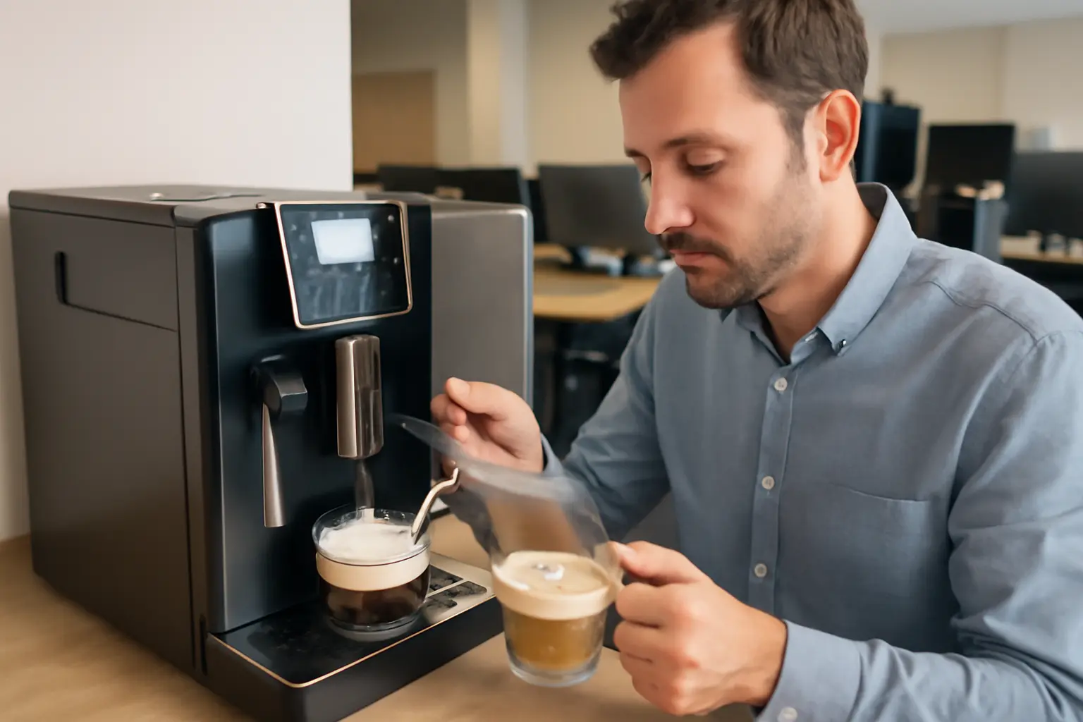 Präzise Auswahl und Einrichtung von Kaffeevollautomaten für gleichbleibend perfekte Cappuccinos im Büro – cappuccino zubereitung perfekt