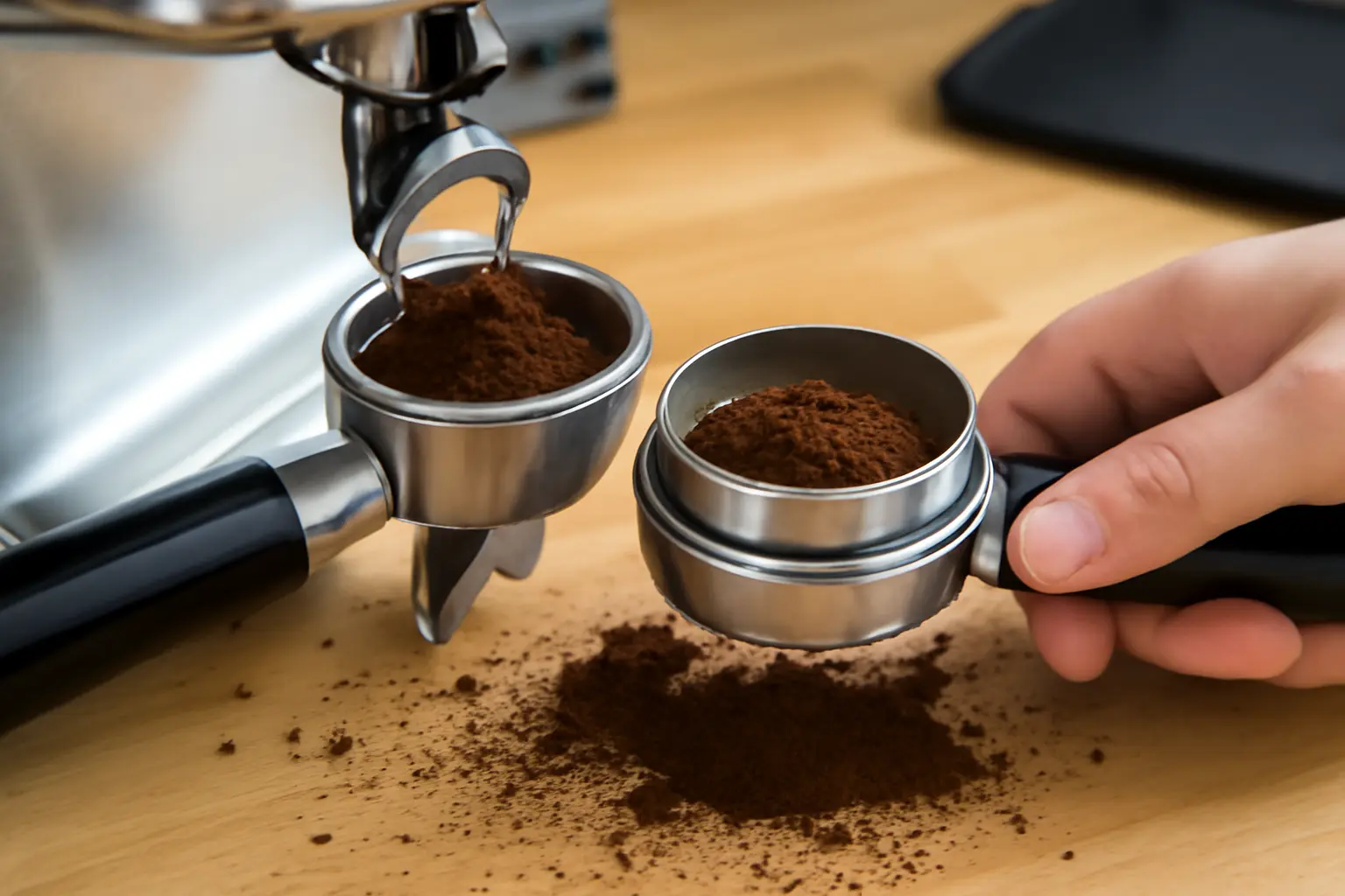 Diagnose: Woher kommt Ihr Kaffeemehl-Chaos? (Fehlerbilder und Lösungen) – dosierring siebträger sauerei vermeiden