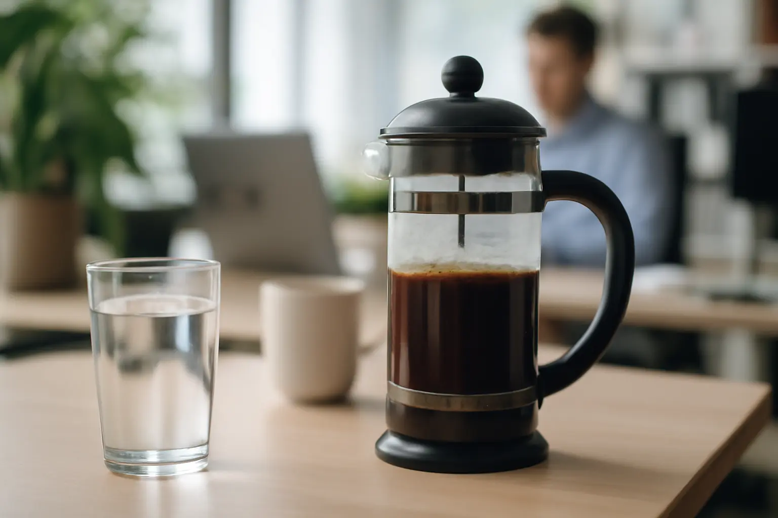 Bedeutung der Wasserqualität im Büro für den Kaffeegeschmack – French Press im Büro