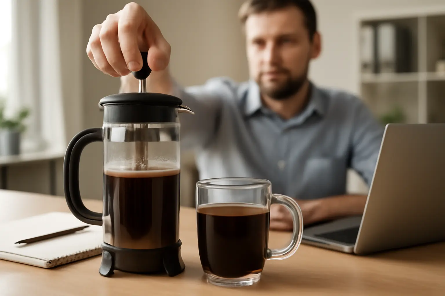 Optimale Ziehzeit und Einflüsse auf den Geschmack im Büroalltag – French Press im Büro