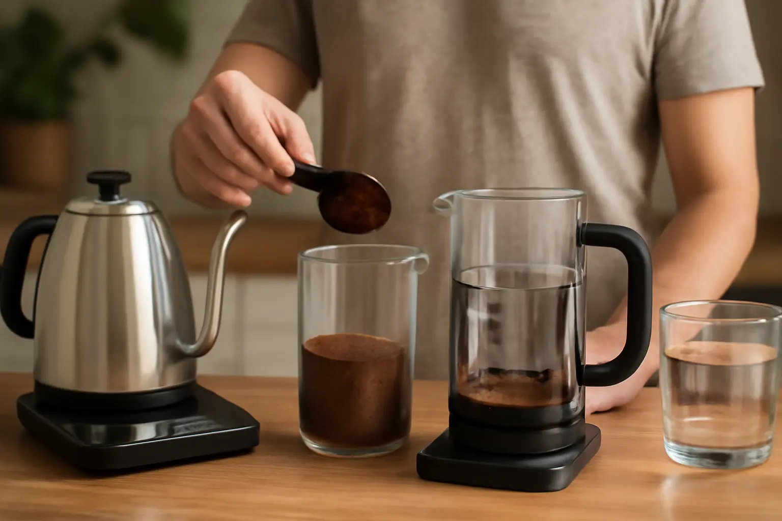 Kaffeemenge und Wassermenge präzise dosieren: Grundlage für konstanten Geschmack – French Press Zubereitung