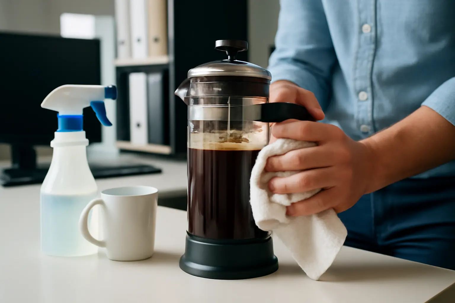 Effiziente Reinigung im Büroalltag: So bleibt die French Press fit für viele Nutzer – French Press Zubereitung