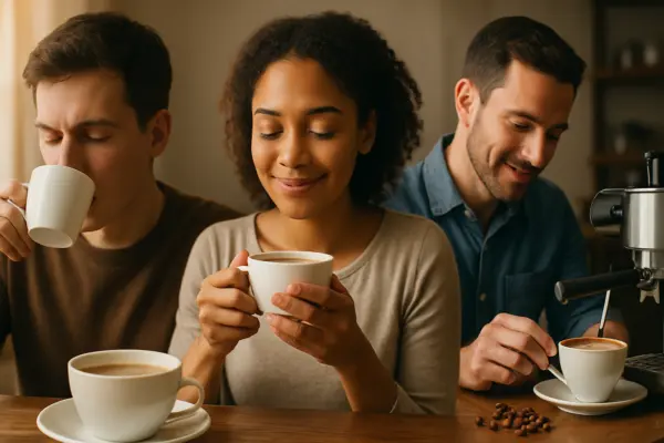 Kaffee entdecken: Von Bohne bis Genuss – Ihr Leitfaden für alle Lebenslagen – passende Illustration
