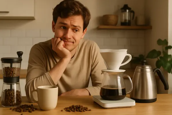 Kaffeezubereitung für Anfänger: So gelingen die ersten Schritte mit frischen Bohnen – passende Illustration