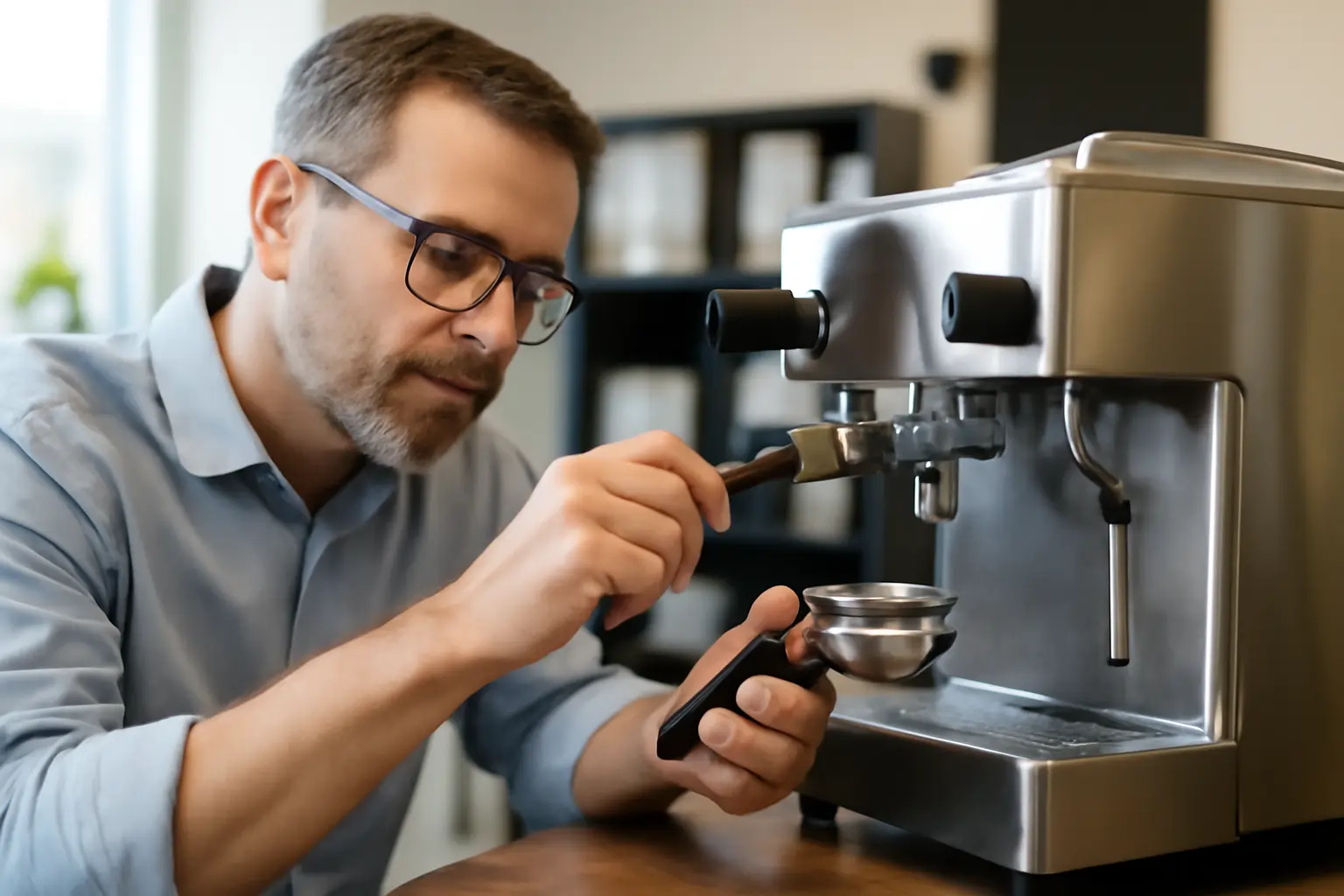 Langfristige Pflege und Wartung: Maschinenfunktionsfähigkeit sicherstellen – Siebträgermaschine Büro