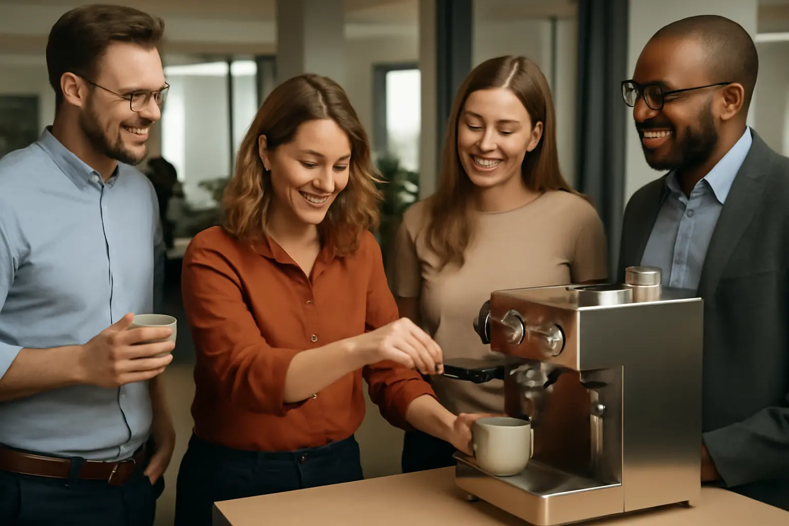 So wirken sich Büro-Siebträgermaschinen auf Teamdynamik und Unternehmenskultur aus – Siebträgermaschine Büro